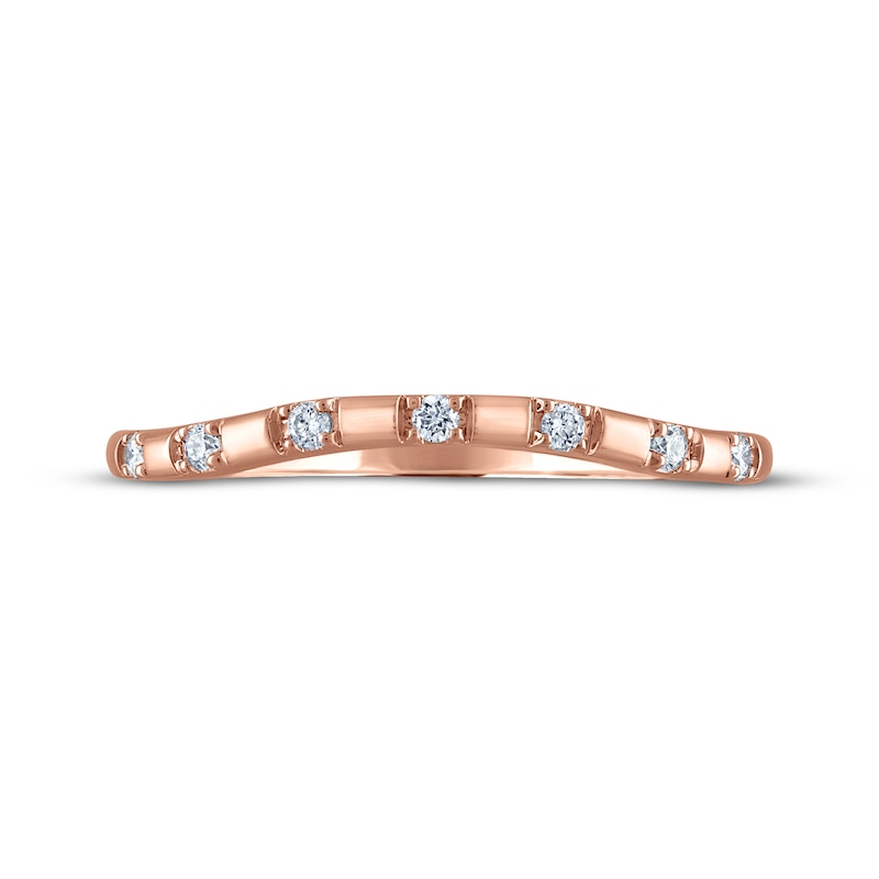 Main Image 3 of Memories Moments Magic Diamond Wedding Band 1/15 ct tw 14K Rose Gold