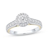 Thumbnail Image 1 of Now + Forever Round-Cut Diamond Halo Engagement Ring 1 ct tw 14K Two-Tone Gold