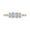 Thumbnail Image 3 of Memories, Moments, Magic Princess-Cut Diamond Three-Stone Engagement Ring 1/4 ct tw 14K Yellow Gold