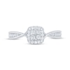Thumbnail Image 3 of Now + Forever Princess-Cut Diamond Quad Halo Engagement Ring 1/3 ct tw 10K White Gold
