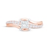 Thumbnail Image 3 of Now + Forever Princess-Cut Diamond Engagement Ring 3/8 ct tw 14K Rose Gold