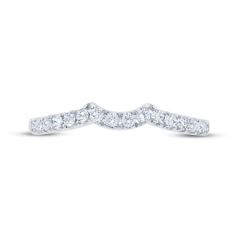 Main Image 3 of Now + Forever Diamond Contour Wedding Band 1/3 ct tw 14K White Gold