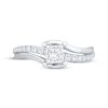 Thumbnail Image 3 of Now + Forever Princess-Cut Diamond Bypass Engagement Ring 3/8 ct tw 14K White Gold