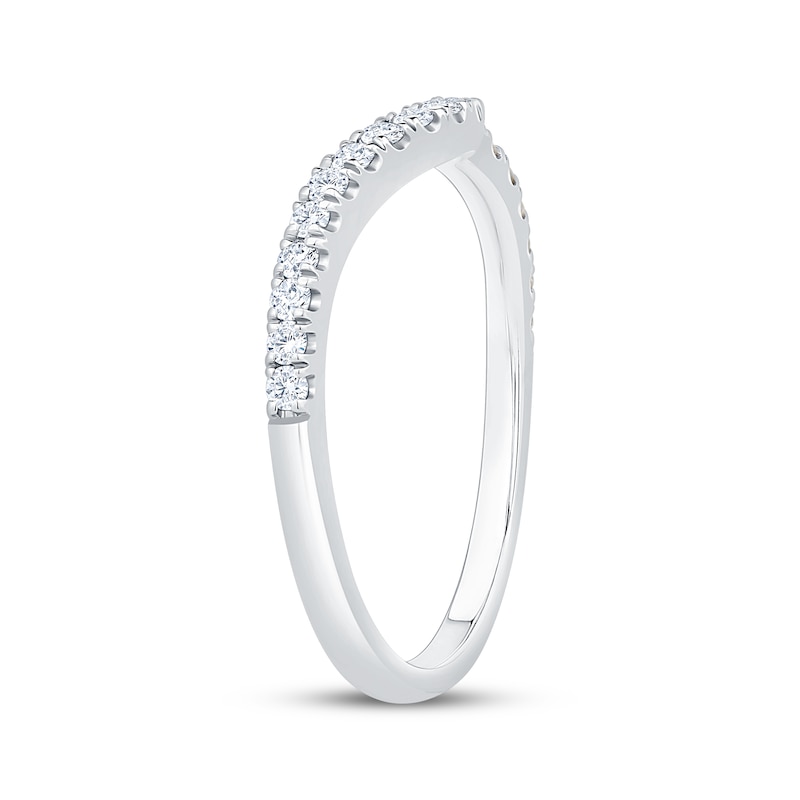Main Image 2 of Now + Forever Diamond Contour Wedding Band 1/4 ct tw 14K White Gold