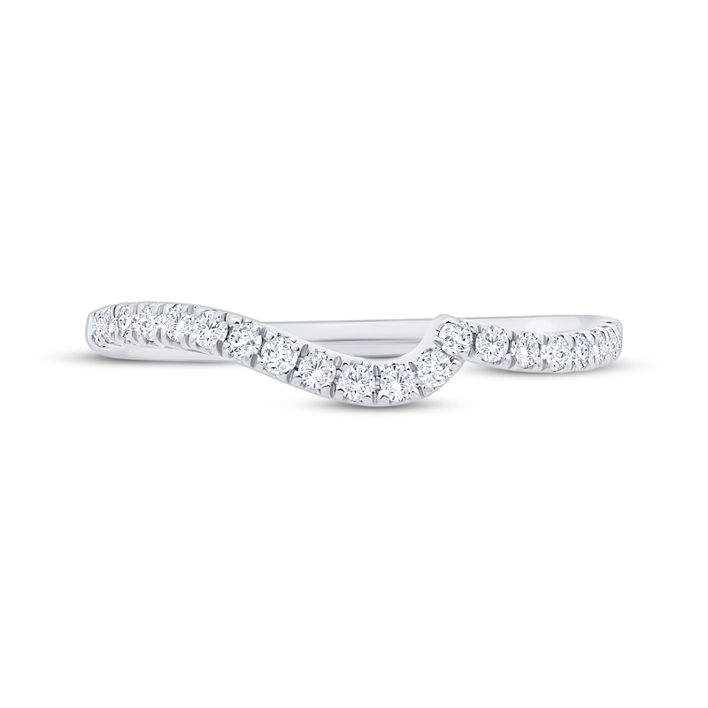 Main Image 3 of Now + Forever Diamond Contour Wedding Band 1/4 ct tw 14K White Gold