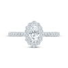 Thumbnail Image 3 of Now + Forever Oval-Cut Diamond Double Halo Engagement Ring 7/8 ct tw 14K White Gold