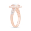 Thumbnail Image 2 of Now + Forever Marquise-Cut Diamond Double Halo Engagement Ring 1 ct tw 14K Rose Gold