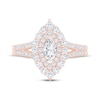 Thumbnail Image 3 of Now + Forever Marquise-Cut Diamond Double Halo Engagement Ring 1 ct tw 14K Rose Gold