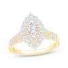 Thumbnail Image 1 of Now + Forever Marquise-Cut Diamond Double Halo Engagement Ring 1 ct tw 14K Yellow Gold
