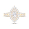 Thumbnail Image 3 of Now + Forever Marquise-Cut Diamond Double Halo Engagement Ring 1 ct tw 14K Yellow Gold