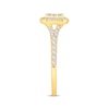 Thumbnail Image 2 of Now + Forever Multi-Diamond Cushion-Shaped Halo Engagement Ring 3/4 ct tw 10K Yellow Gold