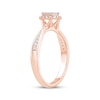 Thumbnail Image 2 of Now + Forever Princess-Cut Diamond Quad Halo Engagement Ring 1/3 ct tw 10K Rose Gold
