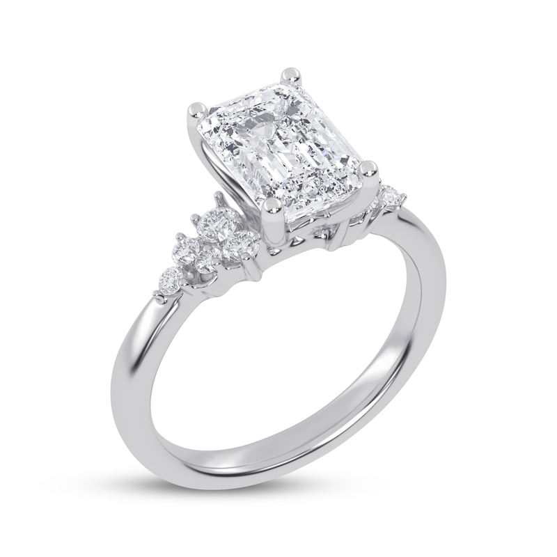 Main Image 2 of Now + Forever Lab-Grown Diamonds Radiant-Cut Engagement Ring 2-1/4 ct tw 14K White Gold