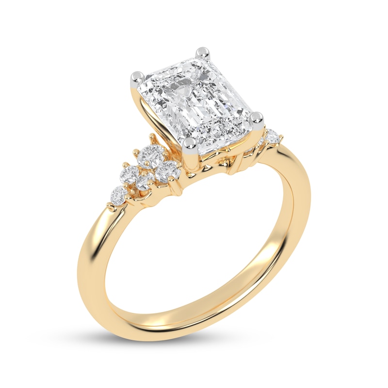 Main Image 2 of Now + Forever Lab-Grown Diamonds Radiant-Cut Engagement Ring 2-1/4 ct tw 14K Yellow Gold