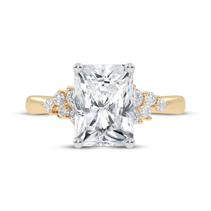 Main Image 3 of Now + Forever Lab-Grown Diamonds Radiant-Cut Engagement Ring 2-1/4 ct tw 14K Yellow Gold
