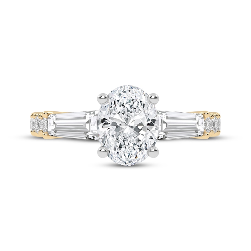Main Image 3 of Now + Forever Lab-Grown Diamonds Oval-Cut Engagement Ring 1-3/4 ct tw 14K Yellow Gold
