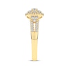 Thumbnail Image 3 of Now + Forever Round-Cut Diamond Cushion Halo Engagement Ring 1/2 ct tw 10K Yellow Gold