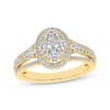 Thumbnail Image 1 of Now + Forever Multi-Diamond Center Oval Halo Engagement Ring 1 ct tw 14K Yellow Gold