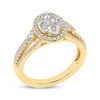 Thumbnail Image 2 of Now + Forever Multi-Diamond Center Oval Halo Engagement Ring 1 ct tw 14K Yellow Gold