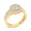 Thumbnail Image 2 of Now + Forever Multi-Diamond Center Halo Engagement Ring 1 ct tw 14K Yellow Gold