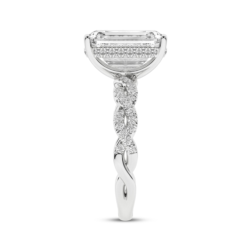 Main Image 3 of Now + Forever Lab-Grown Diamonds Emerald-Cut Engagement Ring 5-3/8 ct tw 14K White Gold