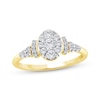 Thumbnail Image 1 of Now + Forever Multi-Diamond Center Oval-Shaped Engagement Ring 1/2 ct tw 10K Yellow Gold