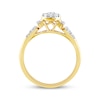 Thumbnail Image 3 of Now + Forever Multi-Diamond Center Oval-Shaped Engagement Ring 1/2 ct tw 10K Yellow Gold