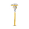 Thumbnail Image 2 of Now + Forever Multi-Diamond Center Pear-Shaped Engagement Ring 1/2 ct tw 10K Yellow Gold