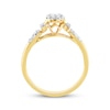 Thumbnail Image 3 of Now + Forever Multi-Diamond Center Pear-Shaped Engagement Ring 1/2 ct tw 10K Yellow Gold