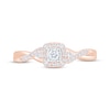 Thumbnail Image 3 of Now + Forever Round-Cut Diamond Cushion Halo Engagement Ring 1/4 ct tw 10K Two-Tone Gold