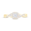 Thumbnail Image 3 of Now + Forever Round-Cut Diamond Cushion Halo Engagement Ring 1/4 ct tw 10K Two-Tone Gold