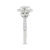 Thumbnail Image 2 of Now + Forever Multi-Diamond Center Oval Halo Engagement Ring 1/2 ct tw 14K White Gold