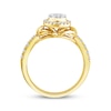 Thumbnail Image 3 of Now + Forever Multi-Diamond Center Oval Halo Engagement Ring 1/2 ct tw 14K Yellow Gold