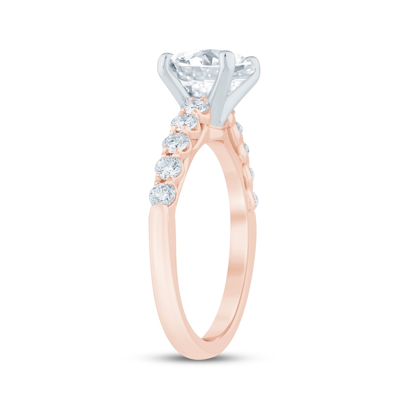 Main Image 2 of Now + Forever Lab-Grown Diamonds Round-Cut Engagement Ring 2-1/2 ct tw 14K Rose Gold