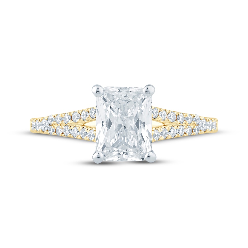 Main Image 3 of Now + Forever Lab-Grown Diamonds Radiant-Cut Engagement Ring 1-3/4 ct tw 14K Yellow Gold