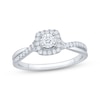 Thumbnail Image 1 of Now + Forever Round-Cut Diamond Halo Engagement Ring 1/4 ct tw 10K White Gold