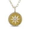 Thumbnail Image 1 of STUDIO BY KAY Lab-Grown Diamond Star Medallion Necklace 1/6 ct tw 24K Yellow Gold Vermeil Sterling Silver 18"