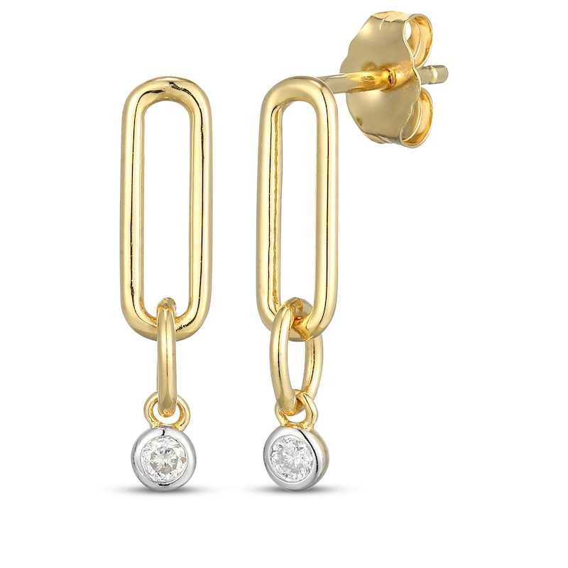 Main Image 3 of STUDIO BY KAY Lab-Grown Diamond Stud & Dangle Earrings Set 1/4 ct tw 24K Yellow Gold Vermeil Sterling Silver