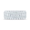 Thumbnail Image 3 of Now + Forever Lab-Grown Diamonds Men's Three-Row Wedding Band 2 ct tw 14K White Gold
