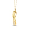 Thumbnail Image 2 of STUDIO BY KAY Lab-Grown Diamond Tilted Heart Outline Necklace 1/3 ct tw 24K Yellow Gold Vermeil Sterling Silver