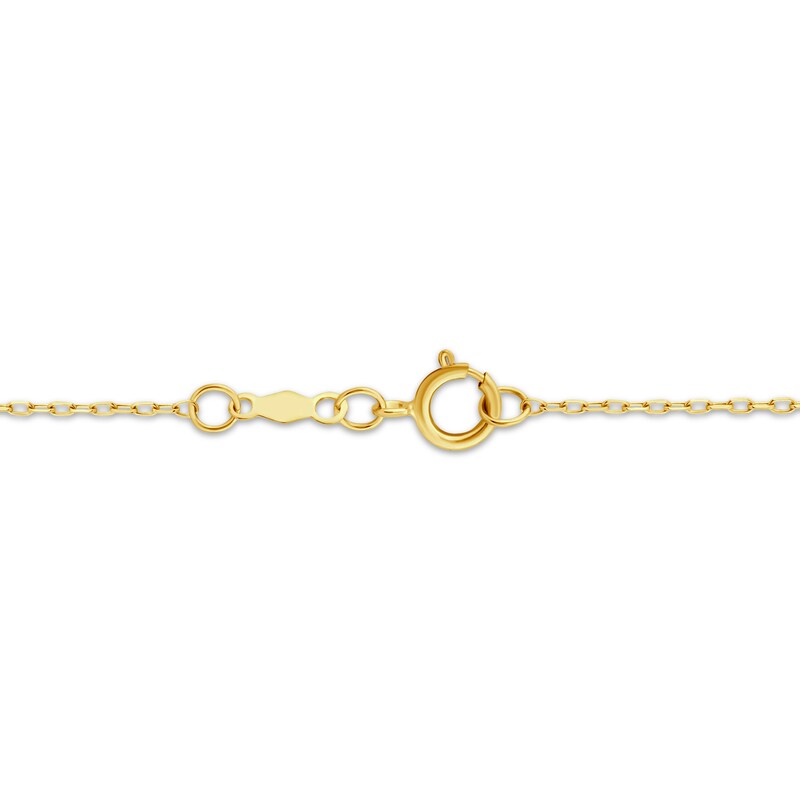 Main Image 3 of STUDIO BY KAY Lab-Grown Diamond Tilted Heart Outline Necklace 1/3 ct tw 24K Yellow Gold Vermeil Sterling Silver