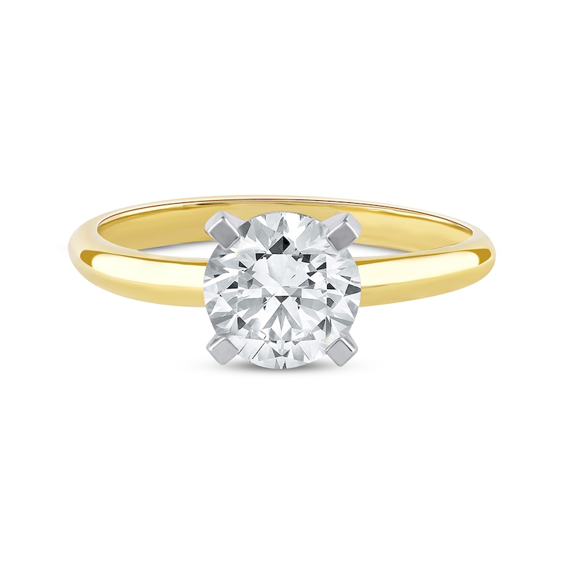 Main Image 3 of Now + Forever Lab-Grown Diamonds Round-Cut Solitaire Engagement Ring 1-1/4 ct tw 14K Yellow Gold (I/SI2)