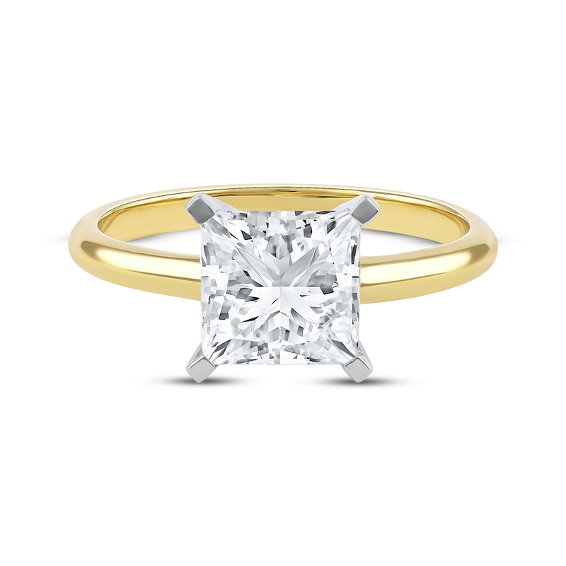 Main Image 3 of Now + Forever Lab-Grown Diamonds Princess-Cut Solitaire Engagement Ring 2-1/2 ct tw 14K Yellow Gold (I/SI2)