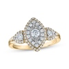 Thumbnail Image 1 of Now + Forever Multi-Diamond Double Halo Engagement Ring 5/8 ct tw 14K Yellow Gold