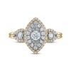 Thumbnail Image 3 of Now + Forever Multi-Diamond Double Halo Engagement Ring 5/8 ct tw 14K Yellow Gold