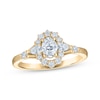 Thumbnail Image 1 of Now + Forever Oval-Cut Diamond Halo Engagement Ring 1 ct tw 14K Yellow Gold