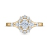Thumbnail Image 3 of Now + Forever Oval-Cut Diamond Halo Engagement Ring 1 ct tw 14K Yellow Gold