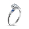 Thumbnail Image 2 of Now + Forever Oval-Cut Diamond & Natural Blue Sapphire Engagement Ring 3/4 ct tw 14K White Gold