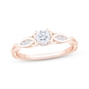 Thumbnail Image 1 of Now + Forever Round-Cut Diamond Celtic Love Knot Shank Engagement Ring 1/2 ct tw 14K Rose Gold