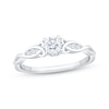 Thumbnail Image 1 of Now + Forever Round-Cut Diamond Celtic Love Knot Shank Engagement Ring 1/2 ct tw 14K White Gold